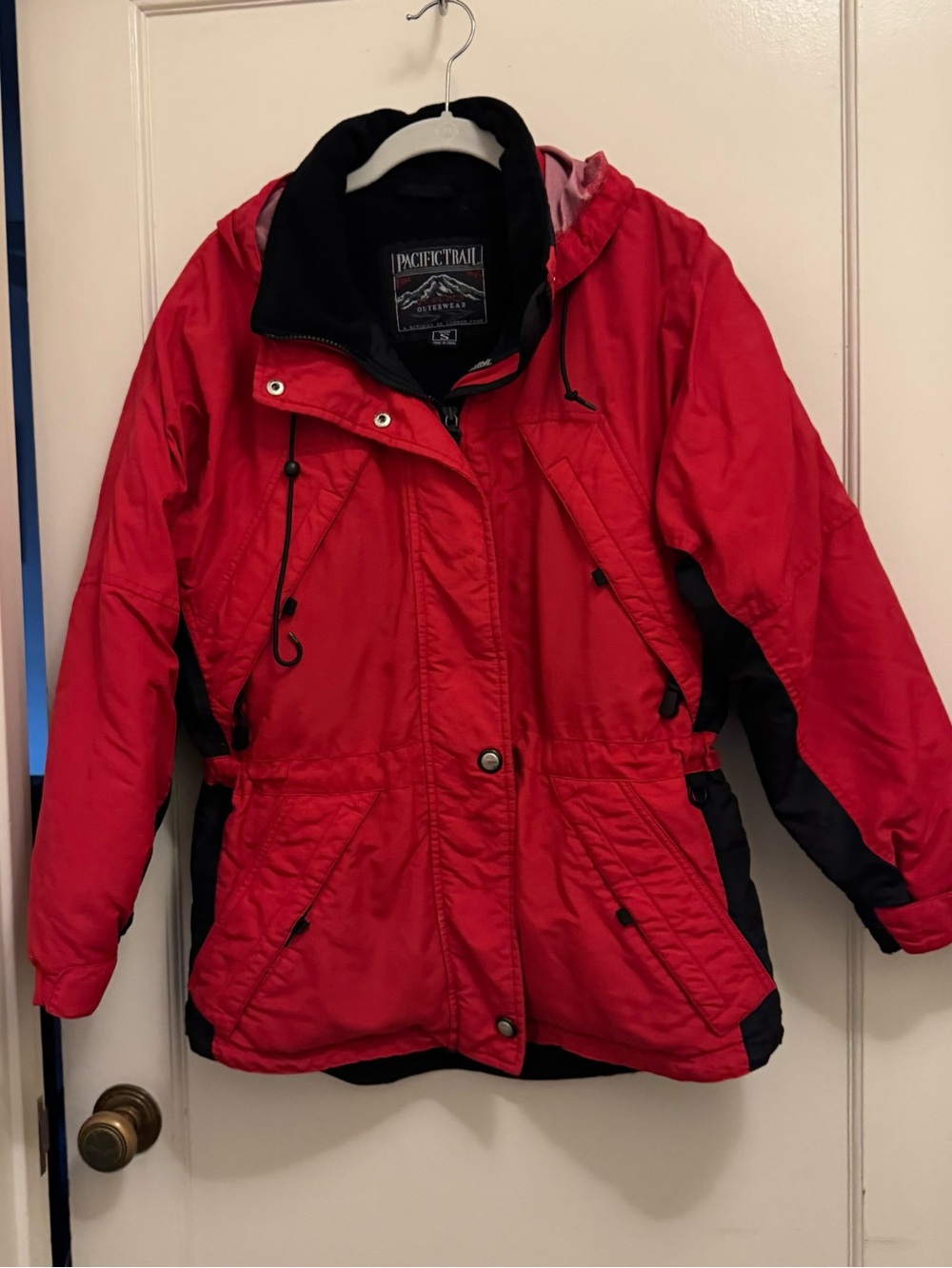 Pacific Trail Red and Black Women's Ski Jacket with Hood